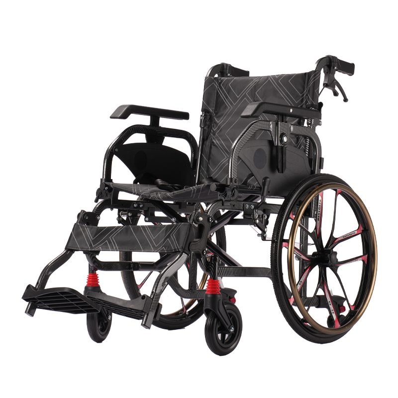 VECIN wheelchair Aluminum Alloy Folding Super Lightweight Reclinable Elderly Special Travel Portable Walking Elderly Trolley