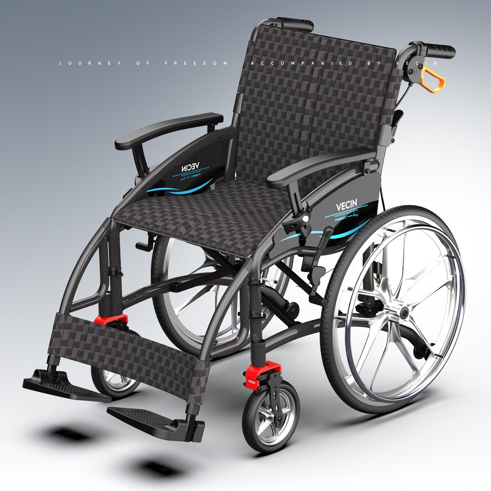 vecin a380 03manual wheelchair carbon fiber transfer