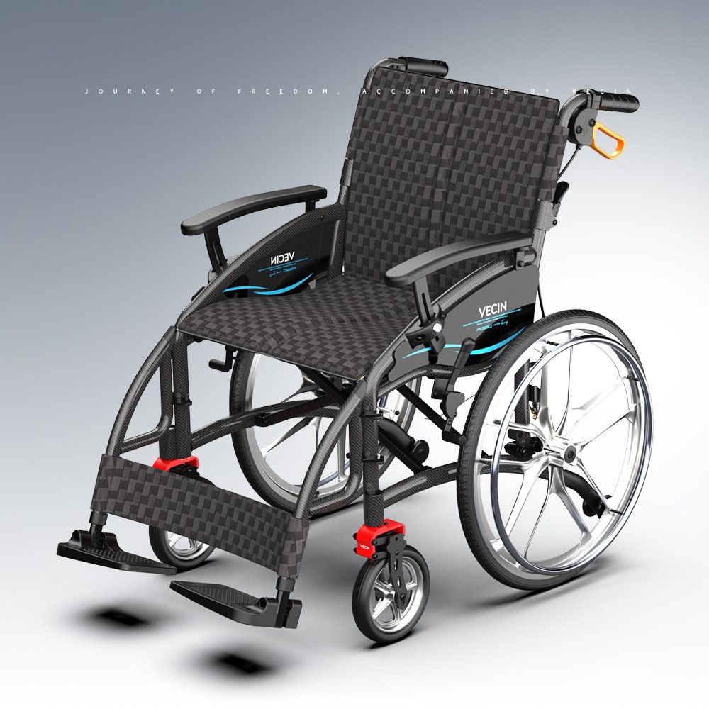 Home vecin a380 05 manual wheelchair carbon fiber transfer